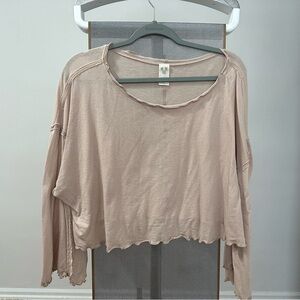 We The Free Light Peach Long Sleeve Tee